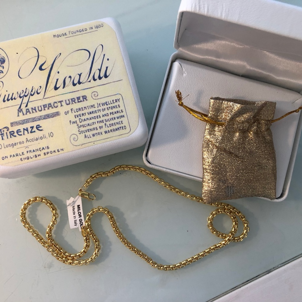 Gold chain from Italy - 925 at its best! 22" - Picture 8 of 8